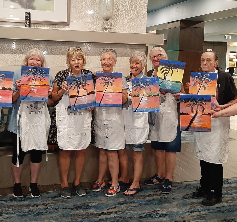 Painting with seniors Creative painting sessions designed for seniors to enjoy relaxation, self-expression, and meaningful social connection in a fun and supportive environment.